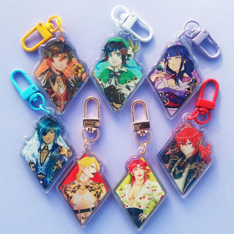 6cm acrylic charms