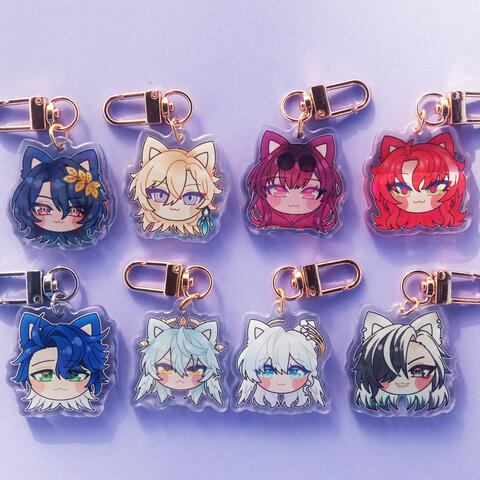 4cm holo acrylic charms
