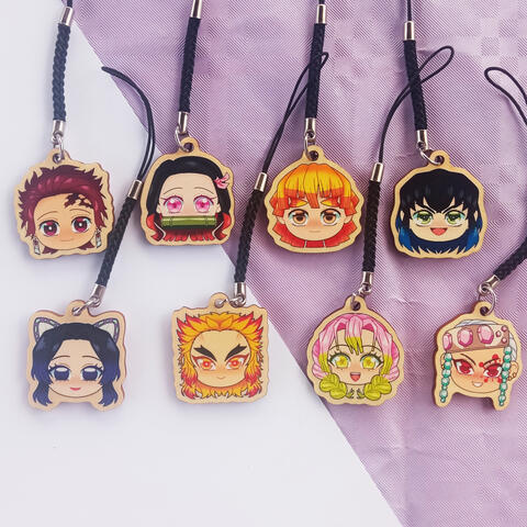 3,5cm wooden phonecharms