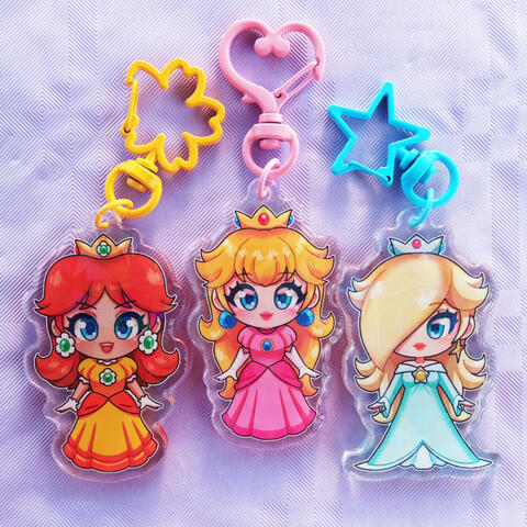 6cm holo acrylic charms